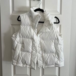 Lululemon Wunder Puff 600-Down-Fill Cropped Vest - White